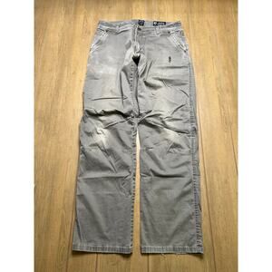 Kuhl Slackr Pants Men’s Sz 34 Gray Distress Dye Vintage Outdoor Casual Y2K